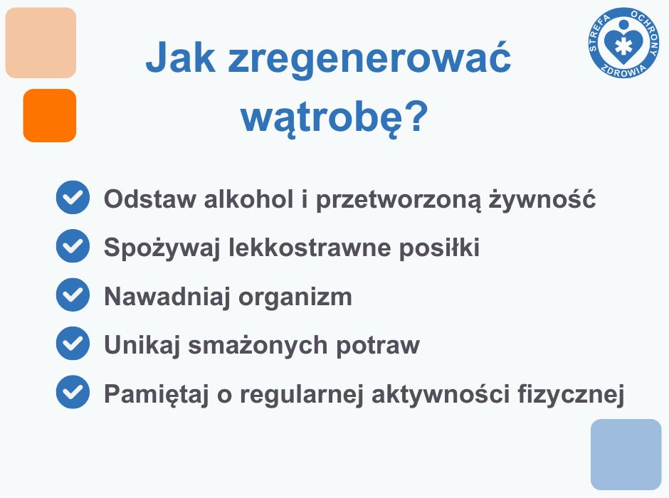 Jak zregenerować wątrobę - infografika